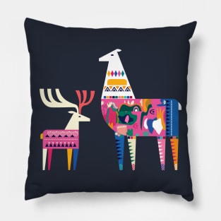 NATIVE DEER ILLUSTRATION Pillow