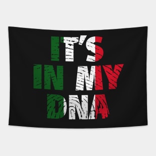 Its In My DNA Italy Flag In Fingerprint Tapestry