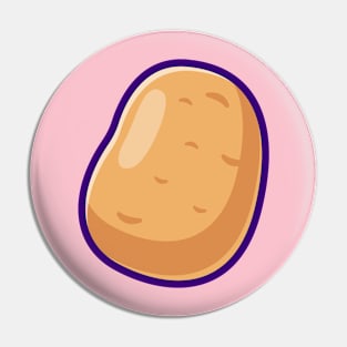 Potato Vegetable Cartoon Pin