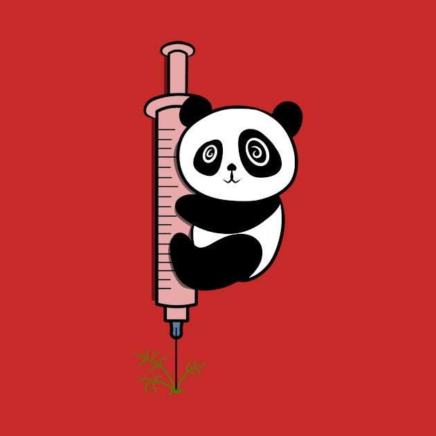 Panda Vaccine with syringe for your children by LEMONEKO