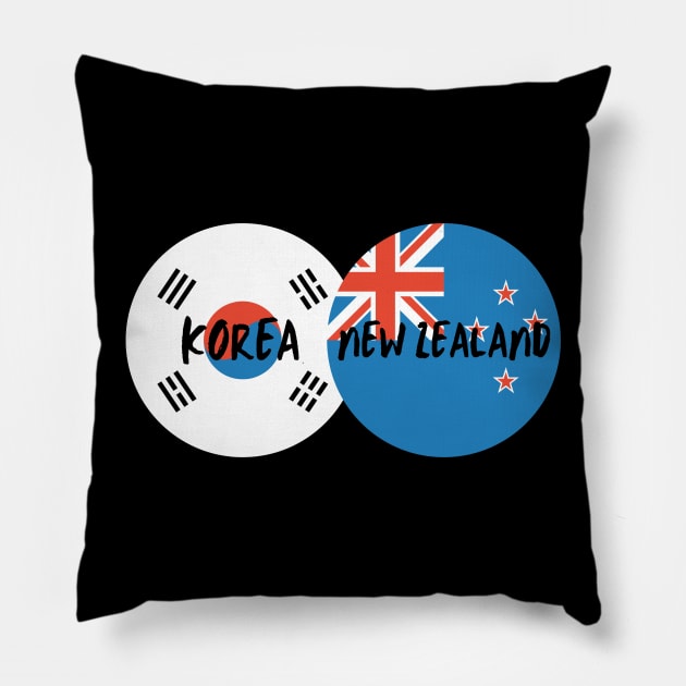 Korean New Zealander - Korea, New Zealand Pillow by The Korean Rage