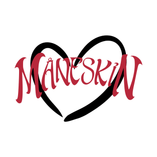 Maneskin in black heart T-Shirt