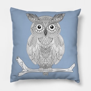 Owl mandala pattern Pillow