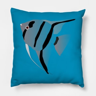 a grey angelfish Pillow