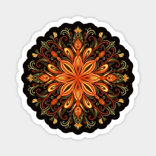 Fire Flame Creatures Mandala Magnet