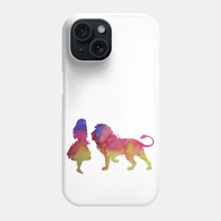 Lion and girl Phone Case