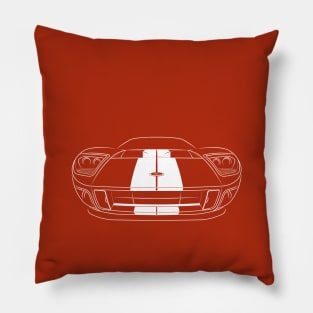 Ford GT - front stencil, white Pillow