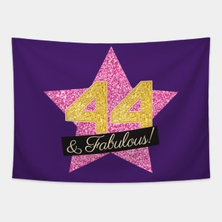 44th Birthday Gifts Women Fabulous - Pink Gold Tapestry