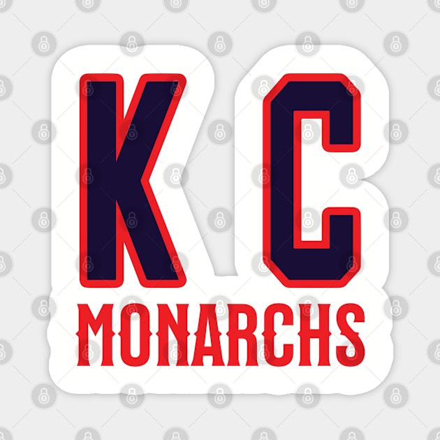 KC - Kansas City Monarchs Negro League Baseball Magnet by UrbanLifeApparel