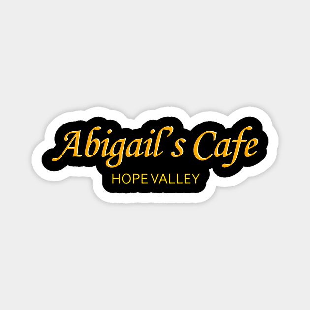 Abigail's Cafe - Yellow Magnet by Thinkerman
