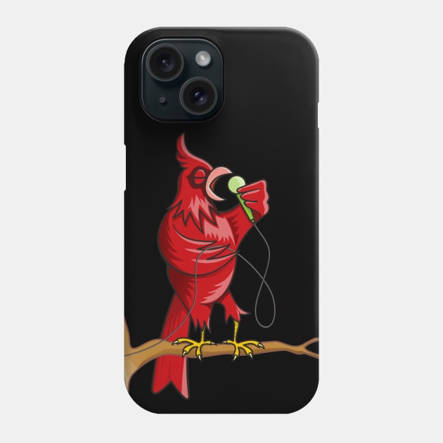 Singing Cardinal Bird Phone Case by sifis