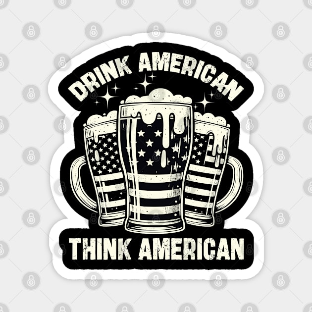 Beer American Flag Magnet by JessArty