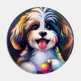 Cute Havanese Drawing Pin