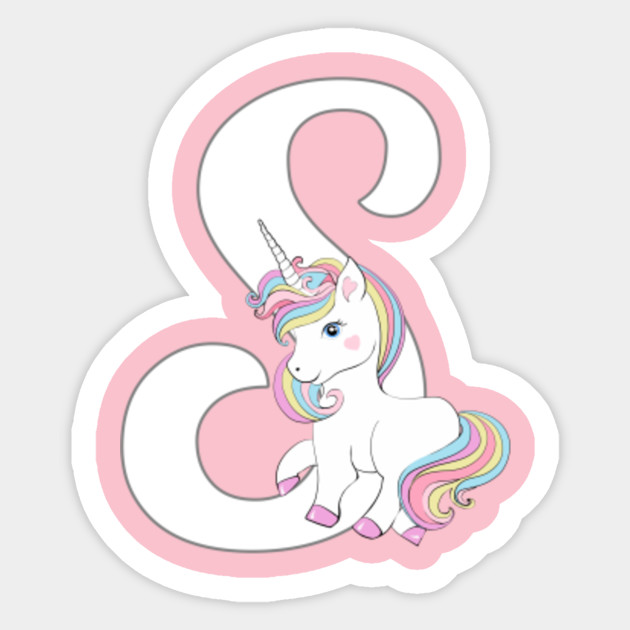 unicornletter s unicorn sticker teepublic