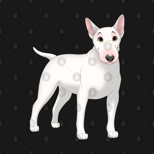 White Bull Terrier Dog by millersye