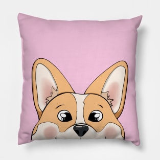 Cute Spying Corgi Dog Pillow