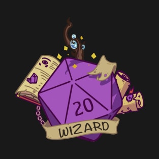 Dnd Wizard D20 dice T-Shirt