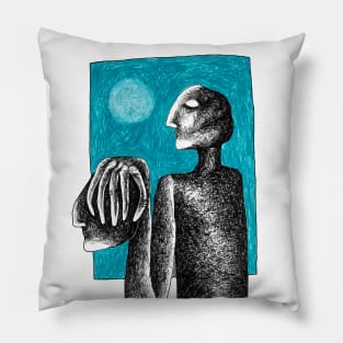 Man with Head Pillow