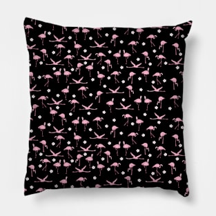 Rockabilly Flamingos Pillow