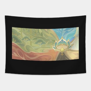 Travel Notes: Crown of Glory Genshin Impact Namecard Tapestry