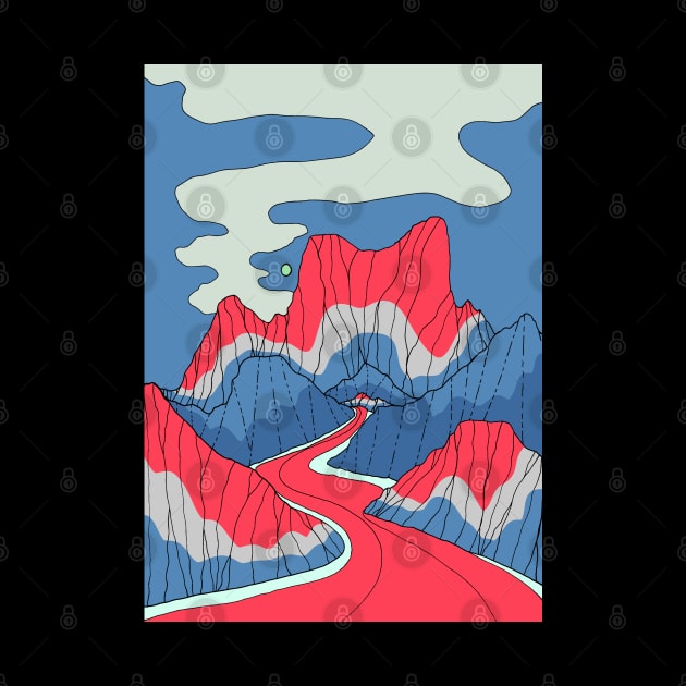 The red, white and blue lands by Swadeillustrations