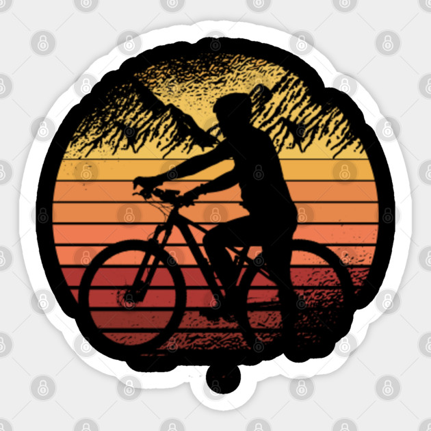 Mountain Bike Silhouette Cycling Biking Bicycle Biker Mountain Bike Silhouette Cycling Biking Sticker Teepublic