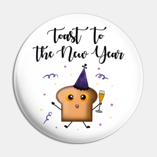 Toast to the New Year Pin