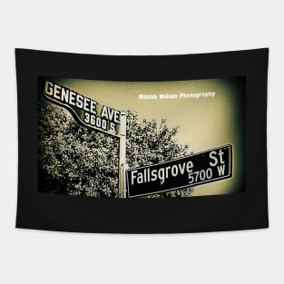 Genesee Avenue & Fallsgrove Street, Los Angeles, California by Mistah Wilson Tapestry