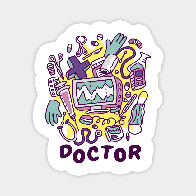 Doctor Elements Magnet by LindenDesigns