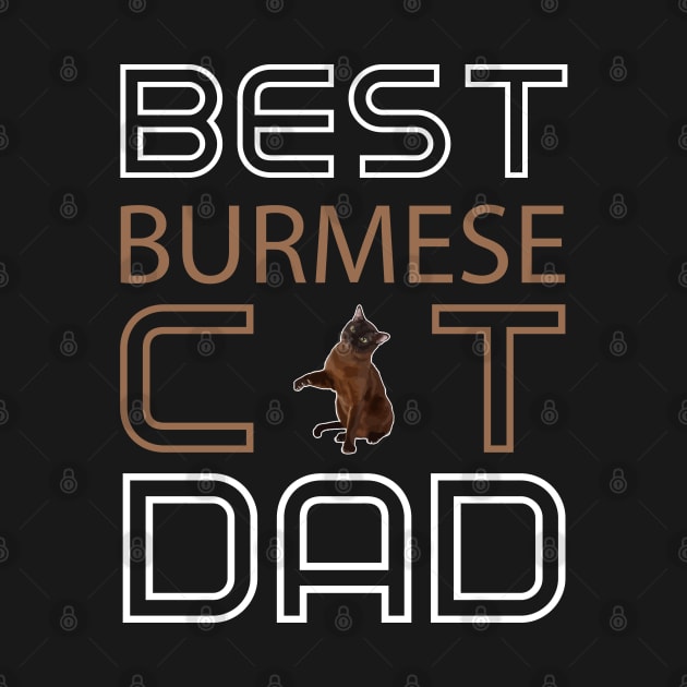 Best Burmese Cat Dad by AmazighmanDesigns