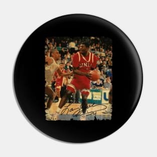 Larry Johnson - Vintage Design Of Basketball Pin