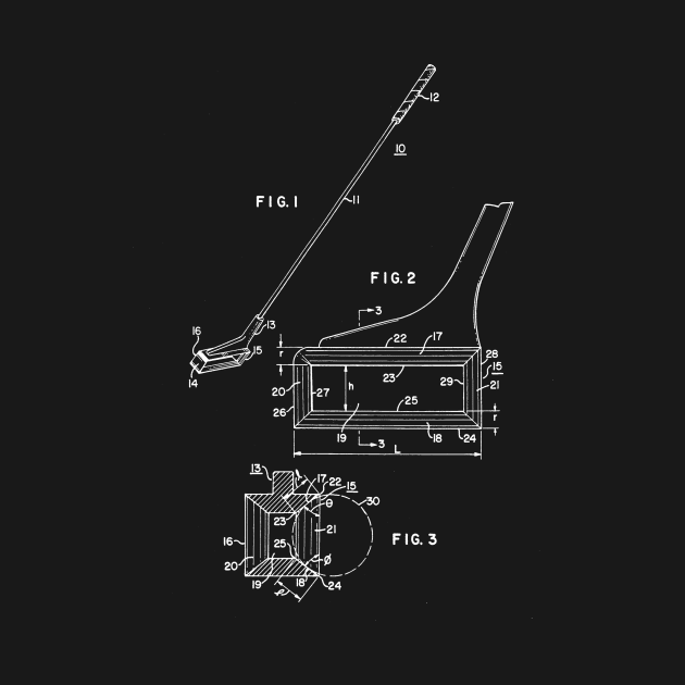 Golf Club Head Vintage Patent Drawing by TheYoungDesigns