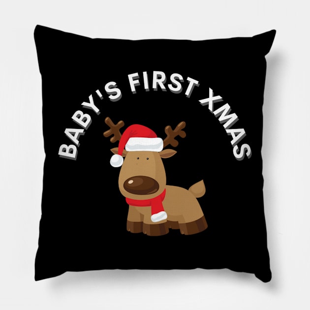 Baby's First Christmas Apparel Pillow by Topher's Emporium