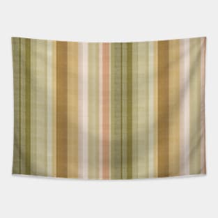 Linen texture earth tones vertical stripes Tapestry