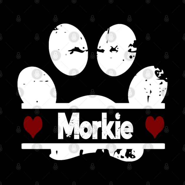 Morkie dog paw print by artsytee