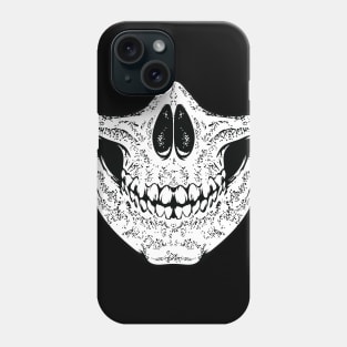 Half faced skull Phone Case