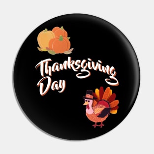 ThanksGiving Day Pumpkin Turkey Pin