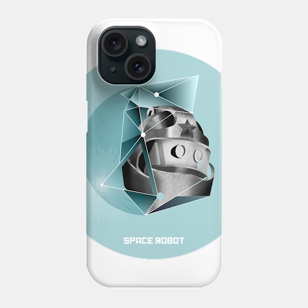 Space robot minimalism Phone Case by ZCardula