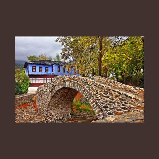 Stone arched bridge, indigo house by Cretense72