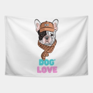 Love dog my family Tapestry