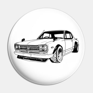 Japanese Classic Cars Pin