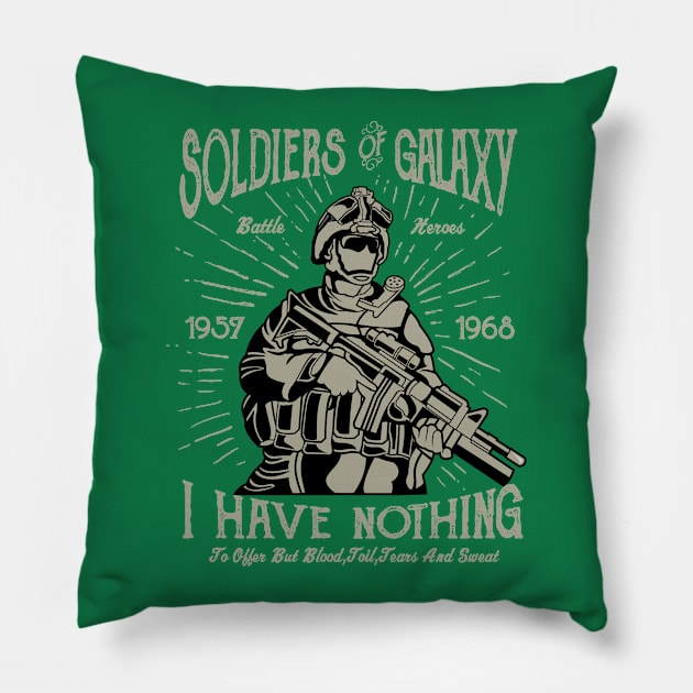 Soldier of Galaxy Pillow by lionkingdesign