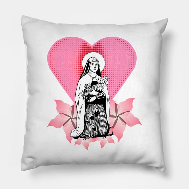 Saint Thérèse of the Child Jesus Pillow by Marccelus