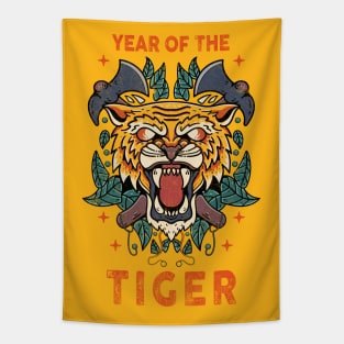 Happy Chinese New Year 2022 Year of the Tiger Horoscope Tapestry