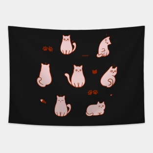 7 Pink Meow Stickers by Sunnie Meowtlu Tapestry