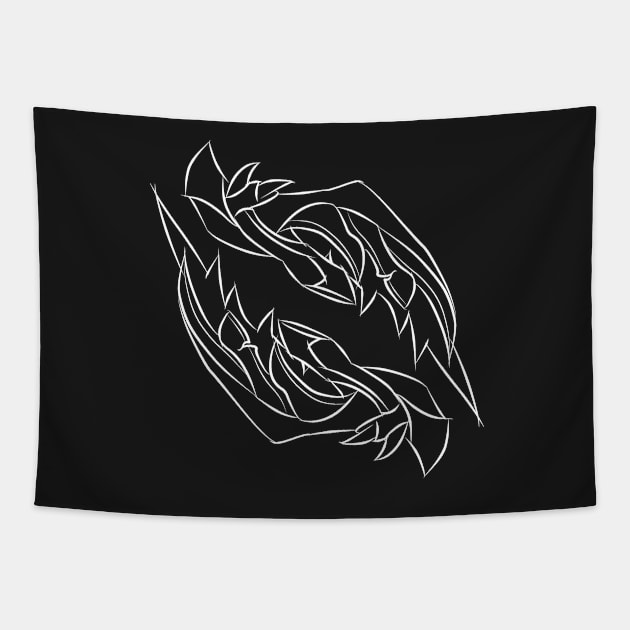 Kha'zix Claws (White) Tapestry by DeLyss-Iouz