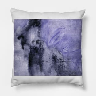 Abstract Oil Painting Very Peri 12c19 Pillow