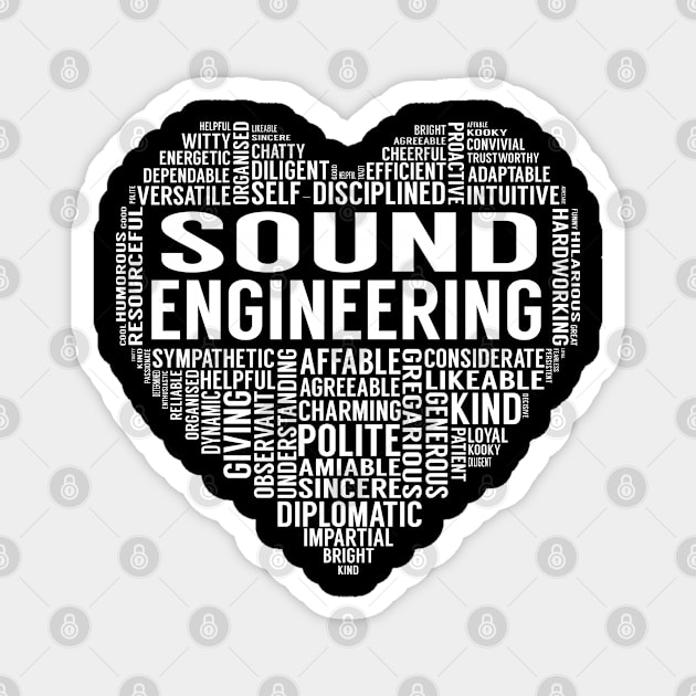 Sound Engineering Heart Magnet by LotusTee