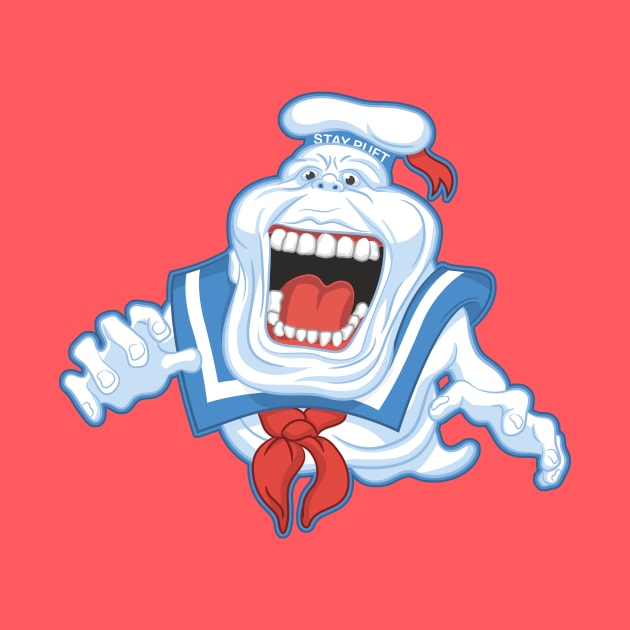 Ghostbusters Stay Puft Marshmallow Slimer by DeepFriedArt