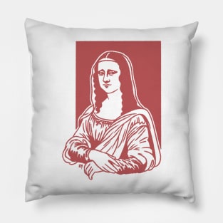 Mona Lisa, Red Pillow